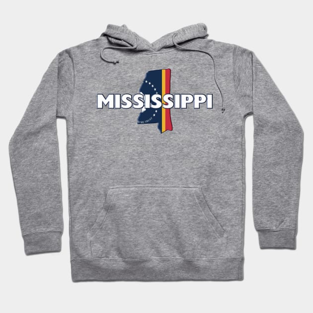 Mississippi Colored State Hoodie by m2inspiration